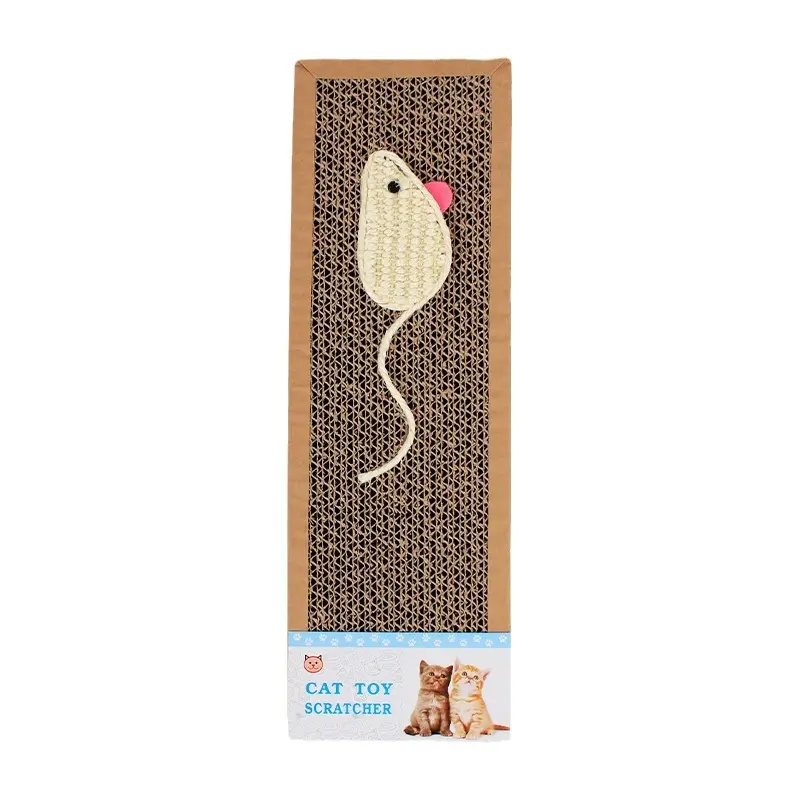 Sisal bait for cats Corrugated paper plate cat scratching board Mouse toy grinding claw Durable scratching pet products