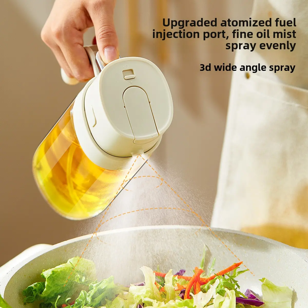 Oil spray bottle Glass kitchen household food grade spray bottle Atomizing oil bottle Air fryer oil spray bottle   spice jar