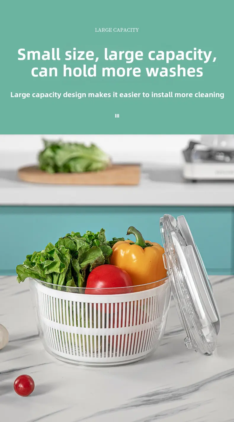Hand press fruit and vegetable dehydrator Water spinner Household kitchen fruit salad dehydrator wash vegetables drain basket