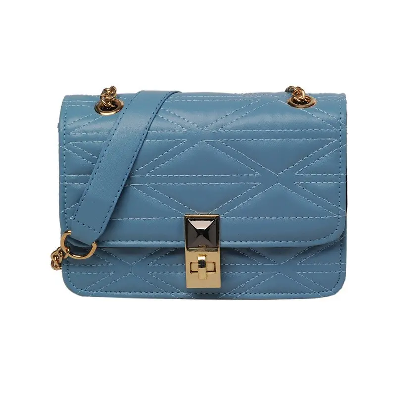 Popular texture female bag all new trend single shoulder crossbody small square bag chain fashion diamond check underarm bag
