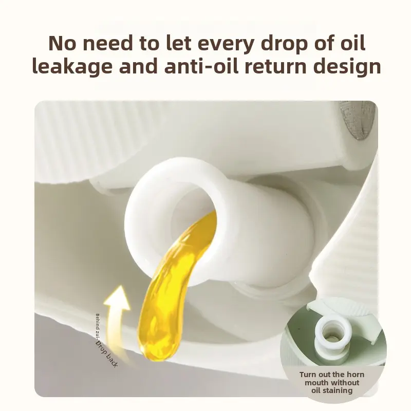 Kitchen leakproof oil can automatically open and close seasoning bottle Glass oil can sauce bottle Household gravity oil bottle