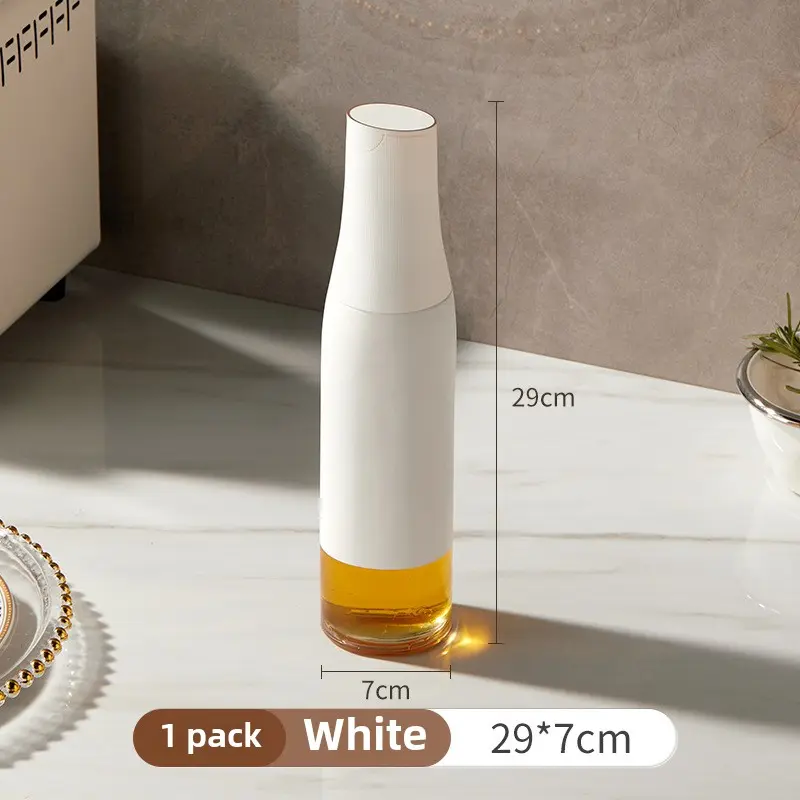 Kitchen leakproof oil can automatically open and close seasoning bottle Glass oil can sauce bottle Household gravity oil bottle
