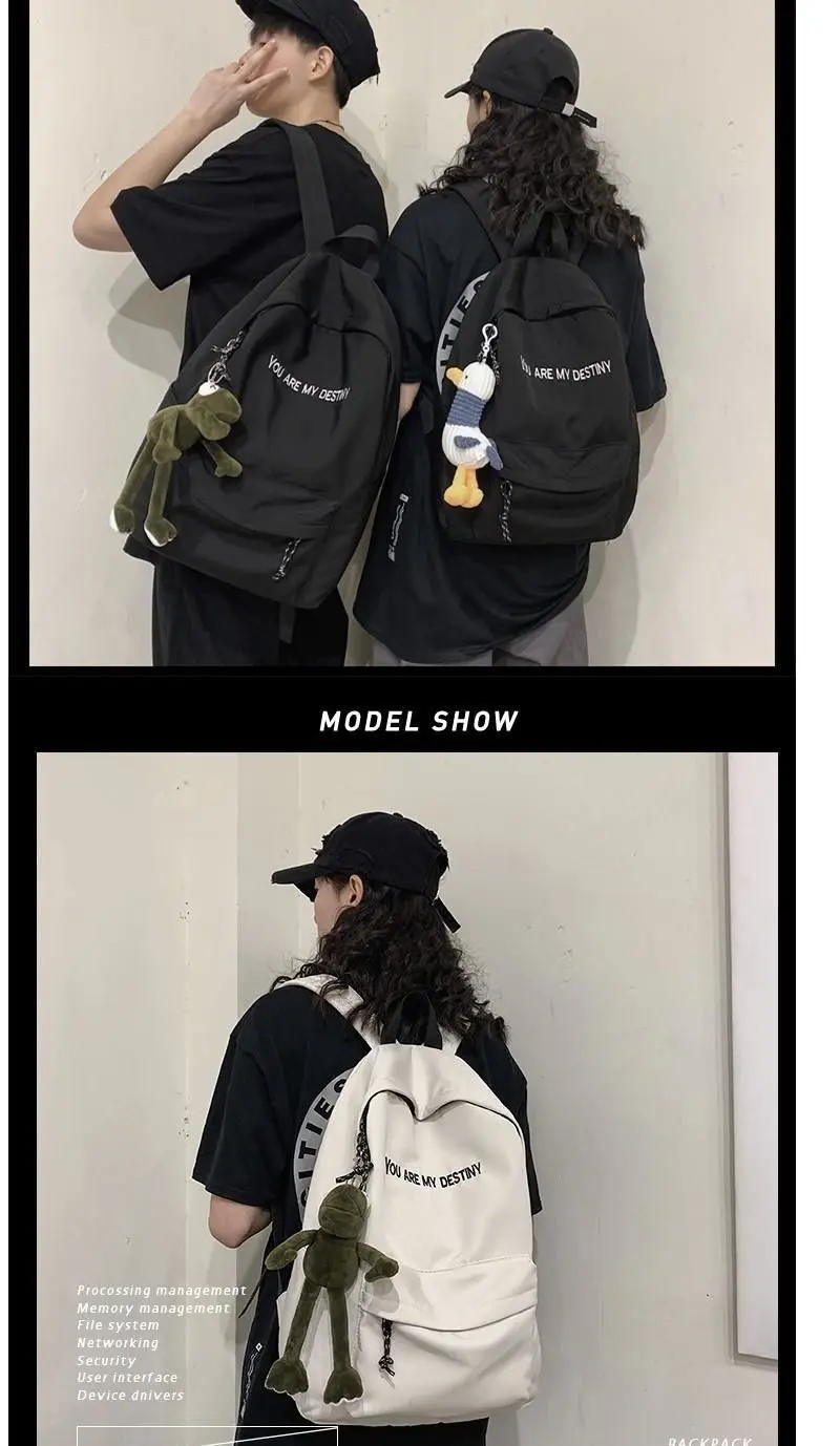 Backpack for female Korean Harajuku High School student Backpack for male Instagram junior high school student college backpack