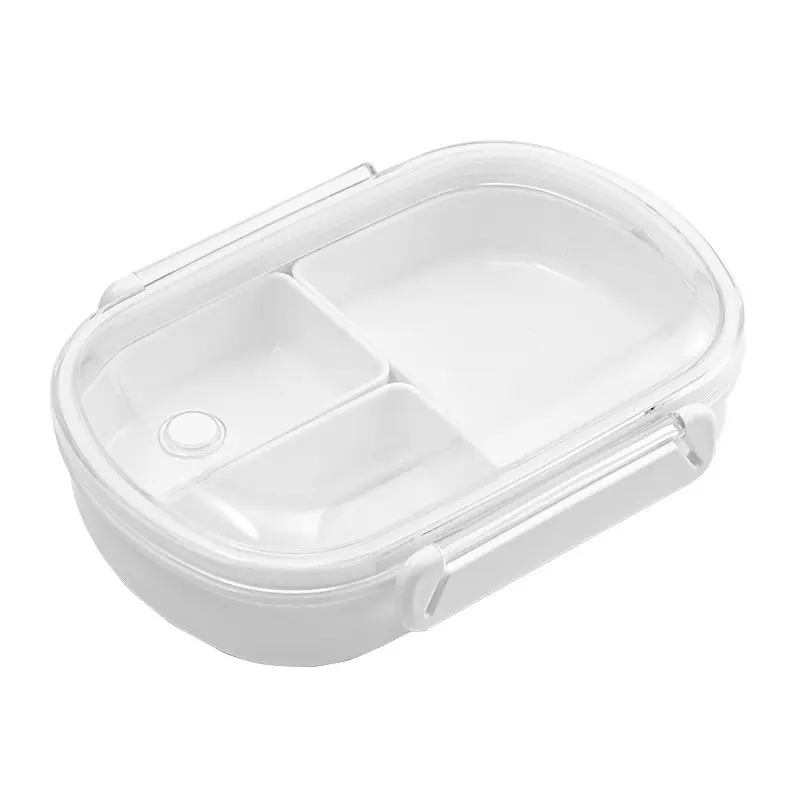 Student lunch box can be microwave lunch box Plastic sealed fruit food compartments crisper insulated lunch box