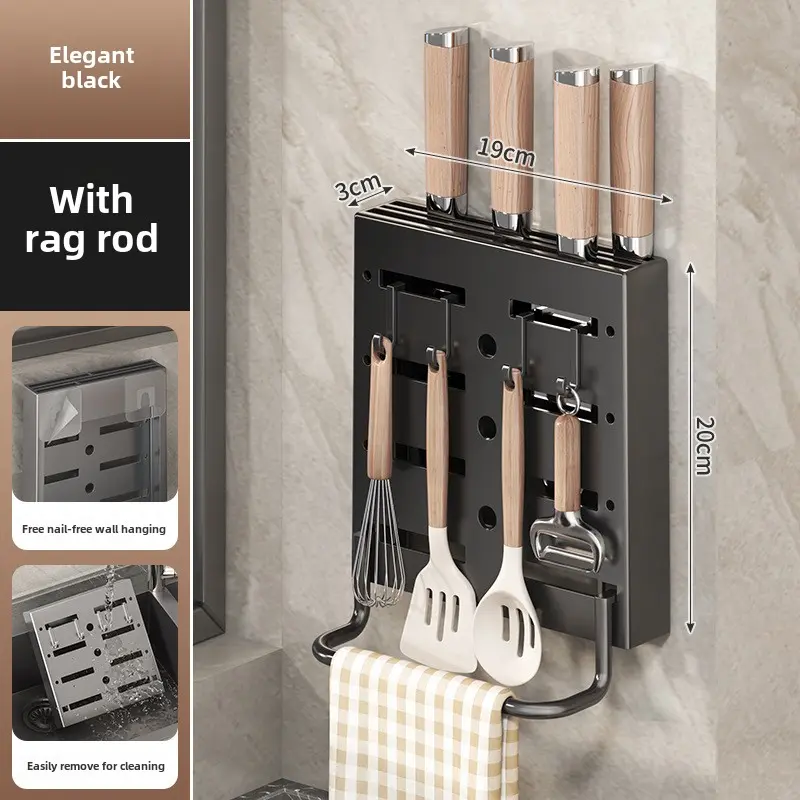 Kitchen knife holder chopsticks cylinder chopsticks spoon wall hanging chopsticks bucket in one storage and finishing utensils