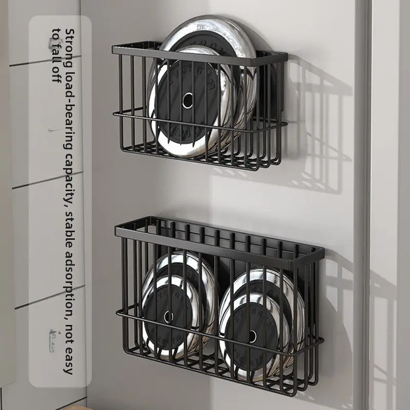 Kitchen refrigerator magnetic storage shelf storage bag paper towel accessories Punch free side seasoning plastic wrap storage