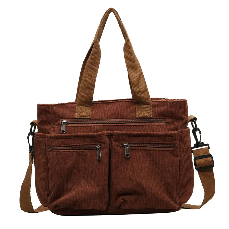 Velvet shoulder bag Large capacity commuter travel fashion casual simple crossbody bag Korean version Rui Ying wind backpack