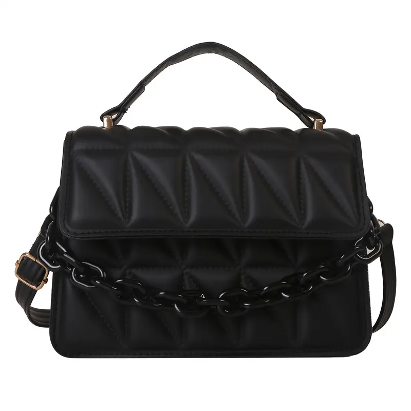 Simple design retro carrying small square bag women's bag autumn and winter new chain bag single shoulder crossbody bag diamond