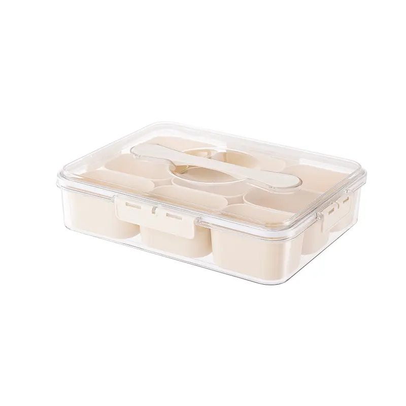 Nine-compartment refrigerator crisper kitchen seasoning box Food-grade sealed food storage box Ingredients box  food container
