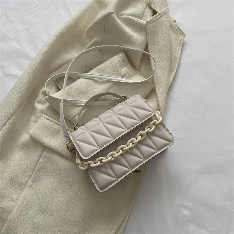 Simple design retro carrying small square bag women's bag autumn and winter new chain bag single shoulder crossbody bag diamond