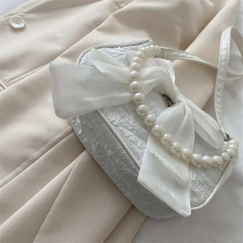 Stylish bow hand pearl bag Trend new crossbody bag small summer popular women's shoulder bag bags  crossbody bags for women