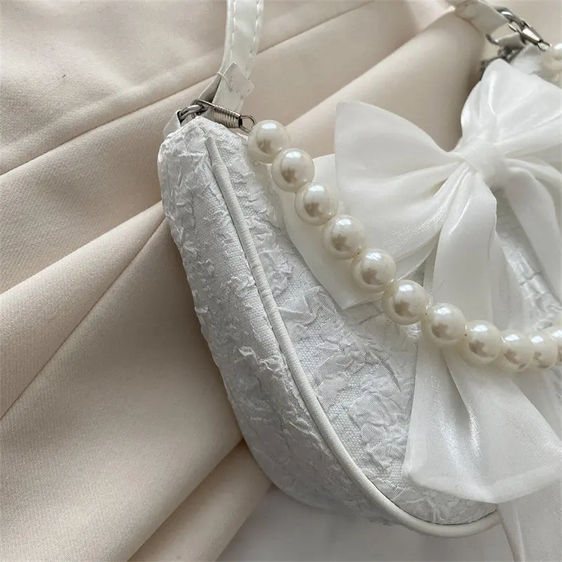 Stylish bow hand pearl bag Trend new crossbody bag small summer popular women's shoulder bag bags  crossbody bags for women