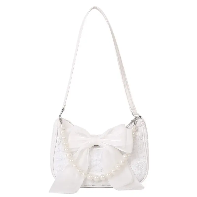 Stylish bow hand pearl bag Trend new crossbody bag small summer popular women's shoulder bag bags  crossbody bags for women