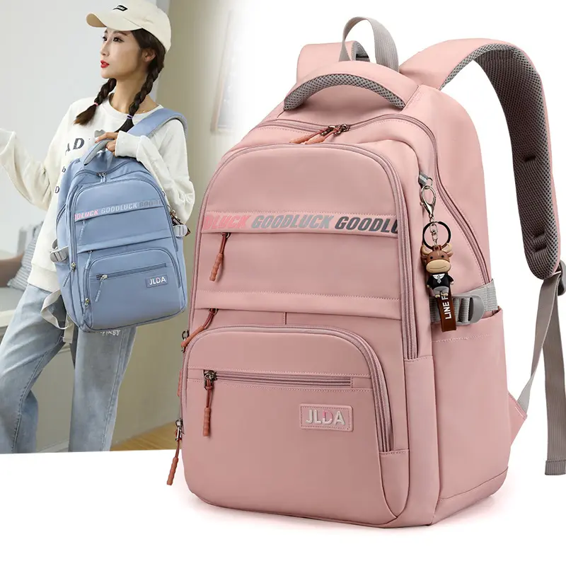 Simple schoolbag girls high school backpack large capacity casual new lightweight junior high school girls campus backpack