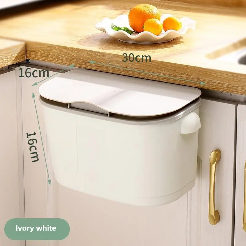 Kitchen trash can Household hanging food waste sorting foldable cabinet door wall hanging toilet toilet storage paper baskets