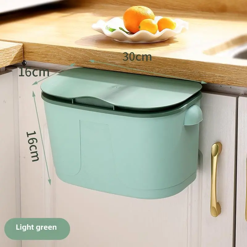Kitchen trash can Household hanging food waste sorting foldable cabinet door wall hanging toilet toilet storage paper baskets