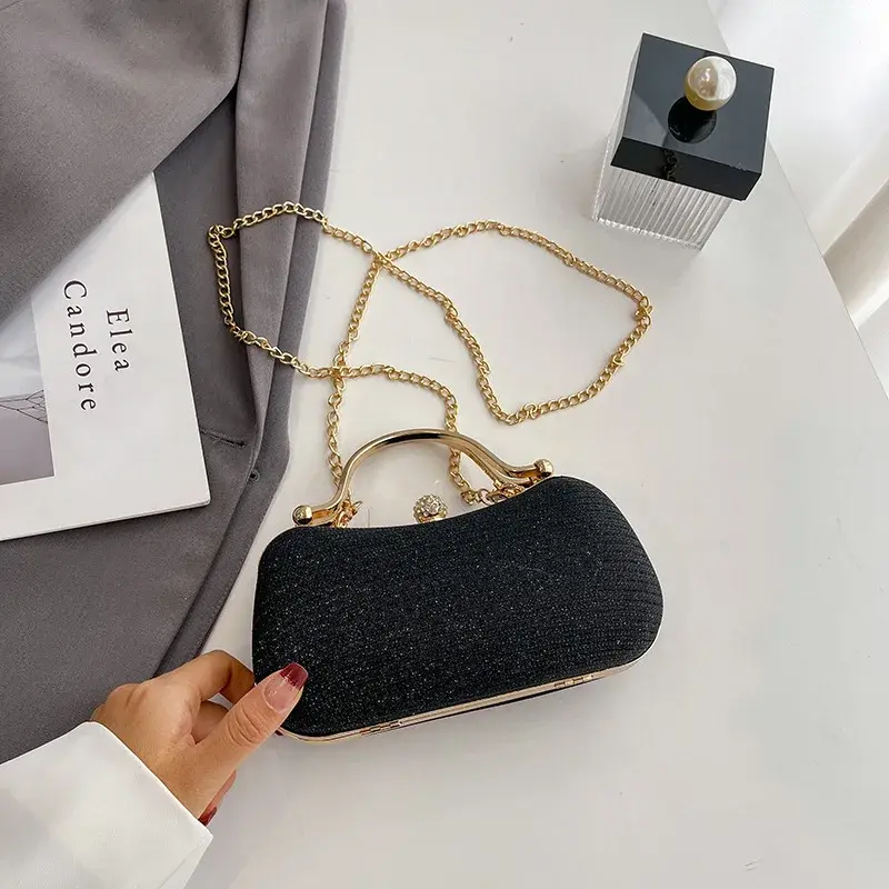 ins fashion women's bag new texture rhinestone handbag oblique span shoulder banquet bag Celebrity dinner bag clutch bag