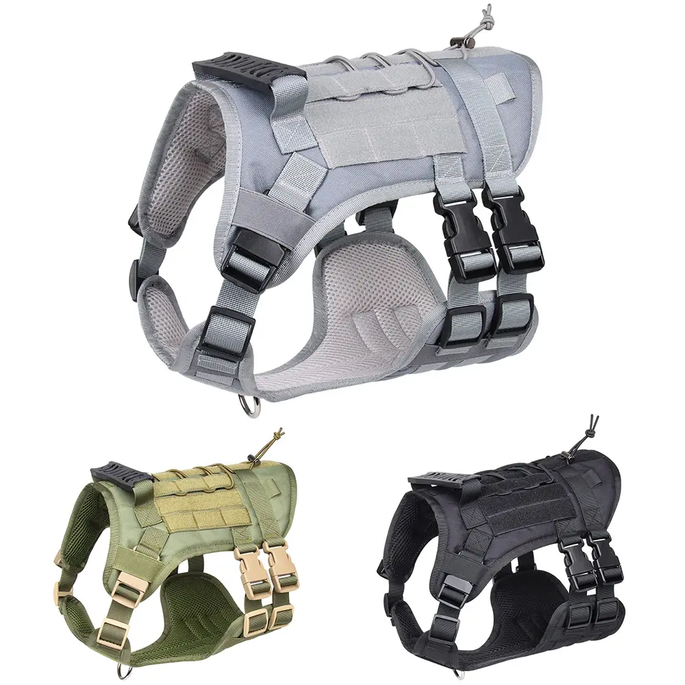 Pet Tactical Chest Back Vest Vest Vest Dog chest Harness Oxford Cloth dog leash in stock dog harness  dog collar