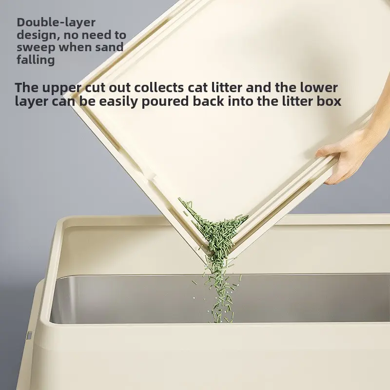 Double litter mat anti-takeout litter filter pedal splicing litter mat Extra-large non-slip control mat