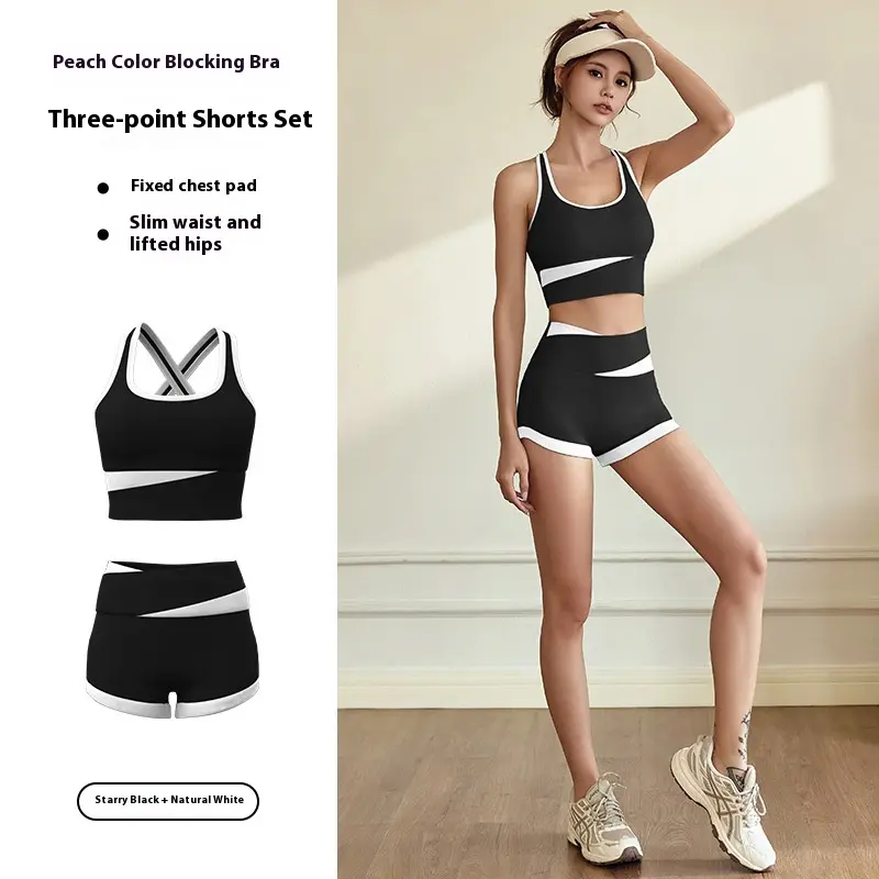Juyitang open navel yoga suit seamless nude fashion beautiful back running sports fitness suit women