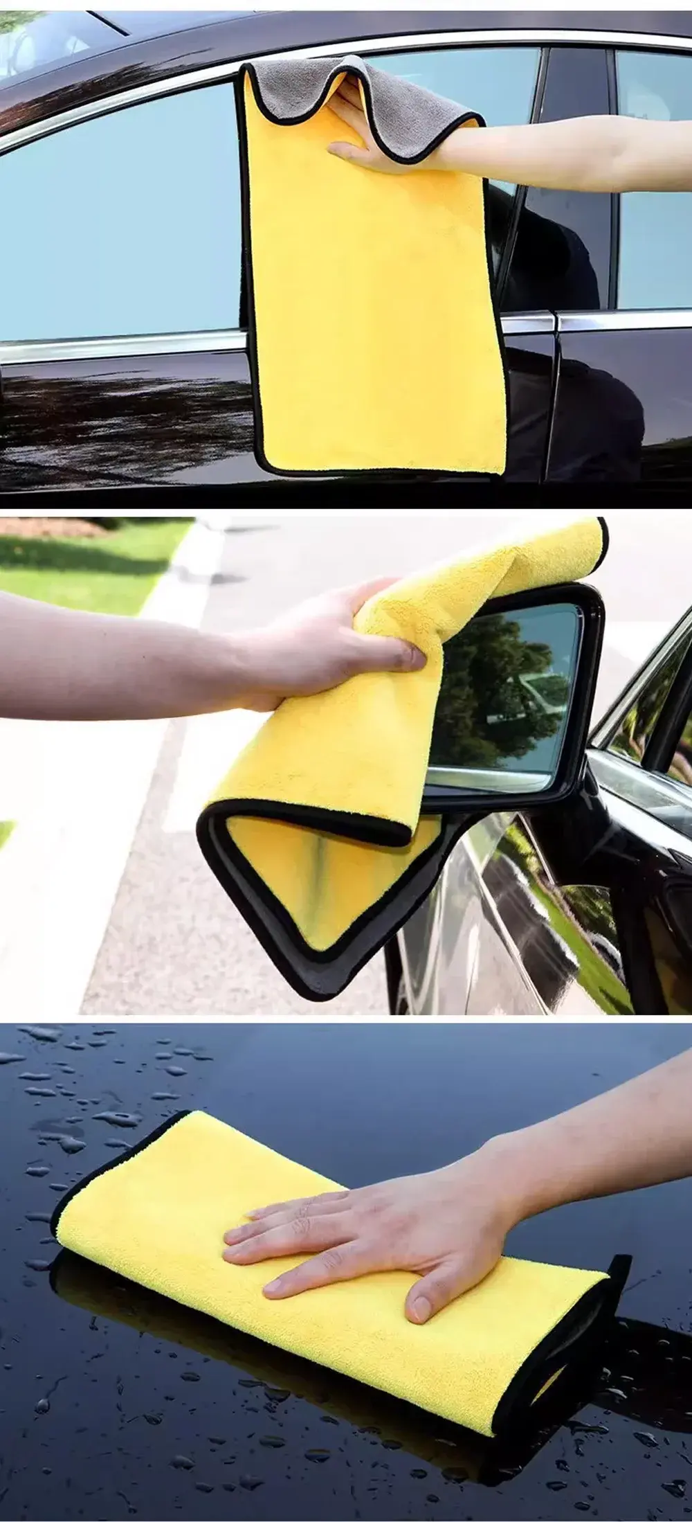 3/5/40Pcs Car Wash Microfiber Towel 30*30CM / 30*60cm Car Cleaning Drying Cloth  Care Cloth Car Wash Towel  Kitchen Towel