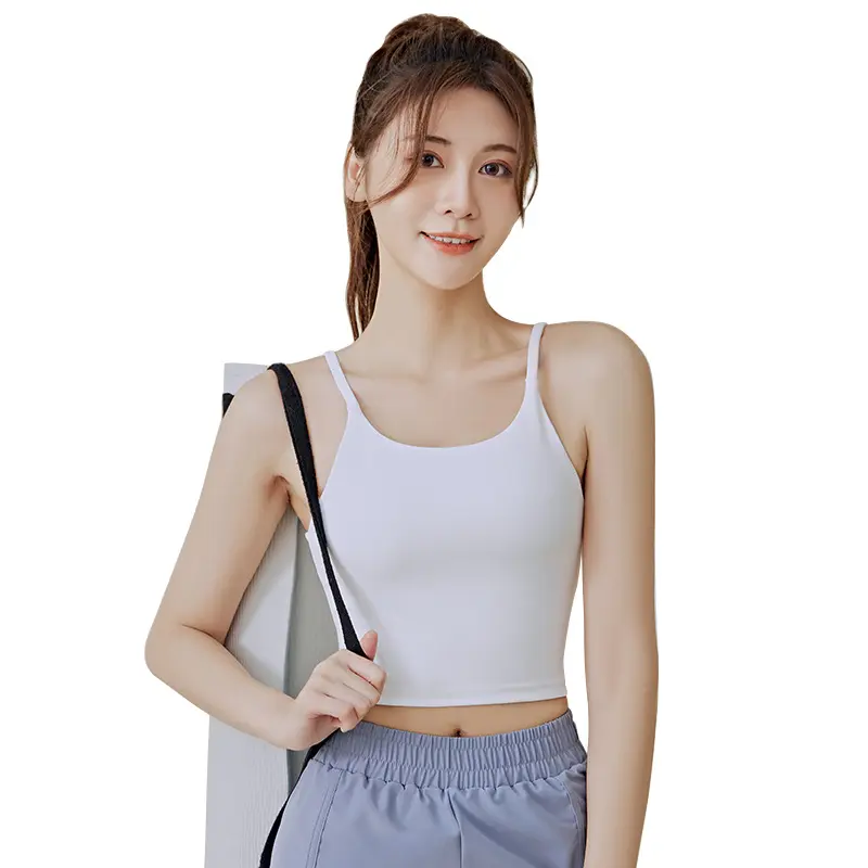 Juyatang yoga beauty back with chest pad yoga vest bra one word shoulder sling sports underwear women's sports bra