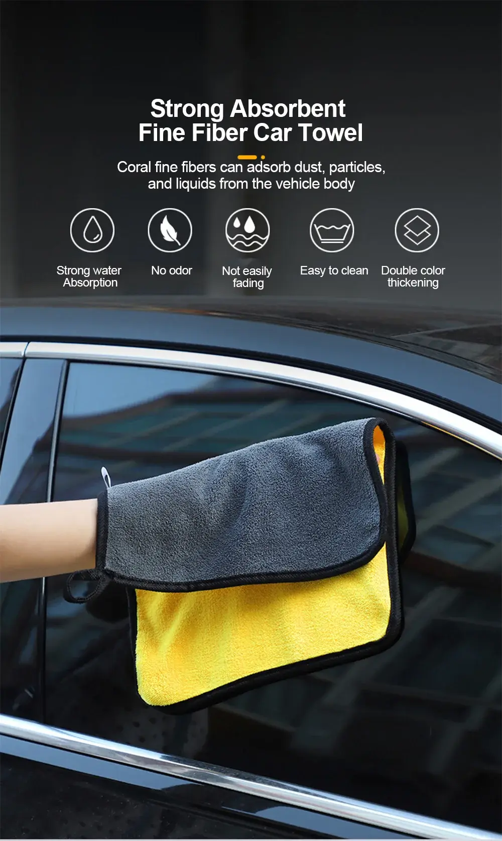 3/5/40Pcs Car Wash Microfiber Towel 30*30CM / 30*60cm Car Cleaning Drying Cloth  Care Cloth Car Wash Towel  Kitchen Towel