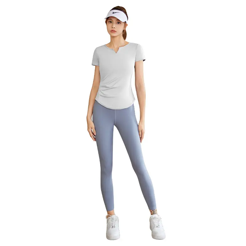V-neck yoga suit running fitness training yoga suit women gym set women
