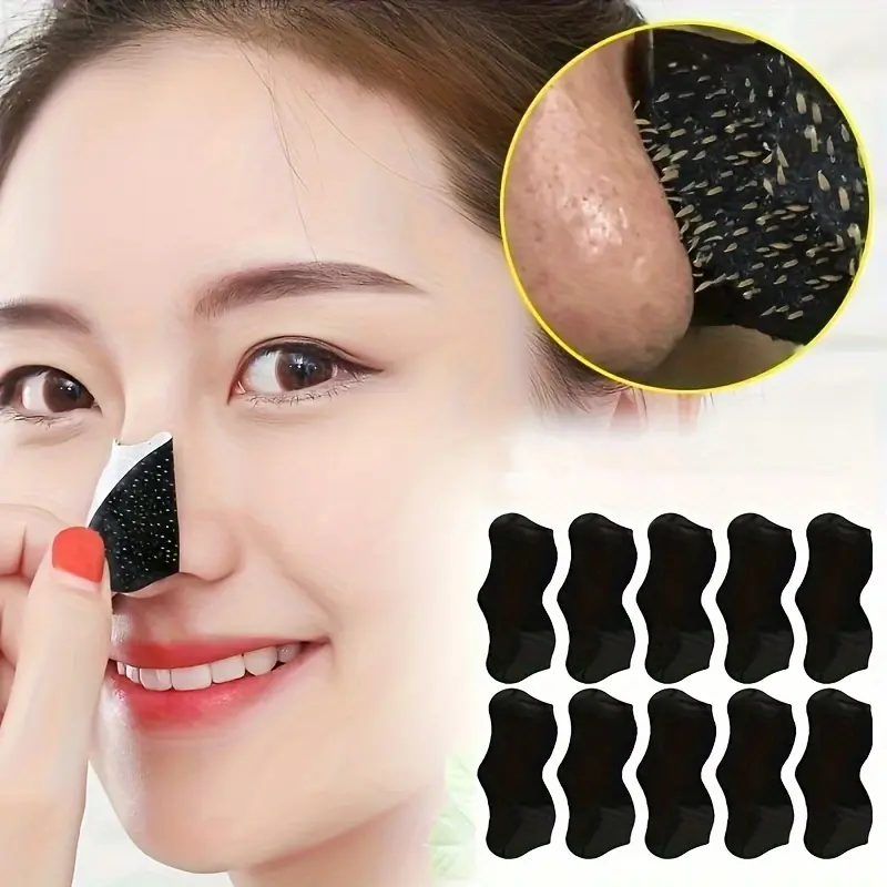 30pcs Blackhead Nose Strips Deep Cleansing Nasal Spot Facial Dot Stickers Nose Mask Shill For Acne & Black Head - Dropship