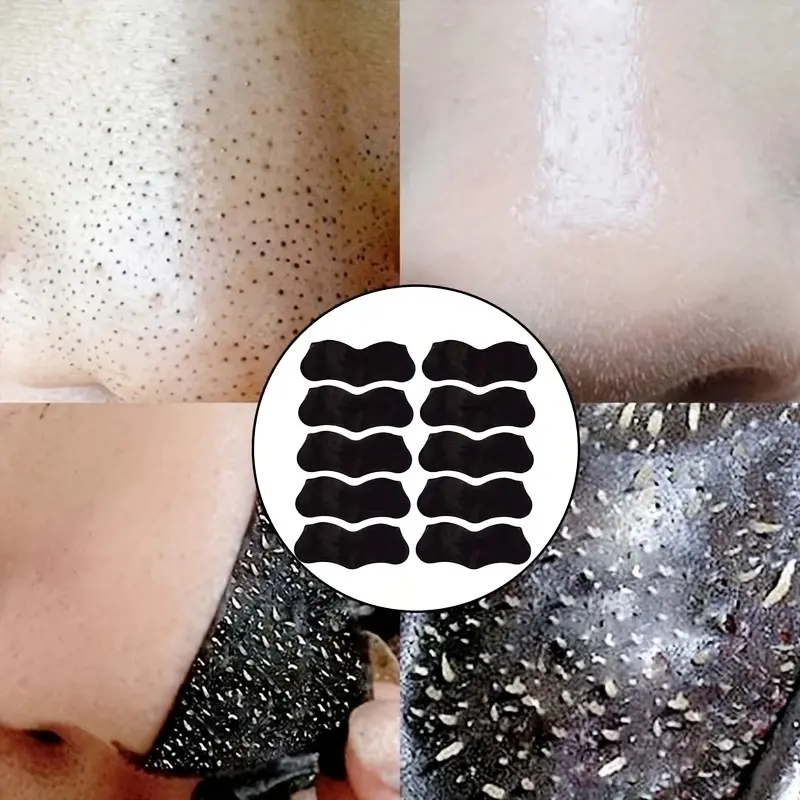 30pcs Blackhead Nose Strips Deep Cleansing Nasal Spot Facial Dot Stickers Nose Mask Shill For Acne & Black Head - Dropship