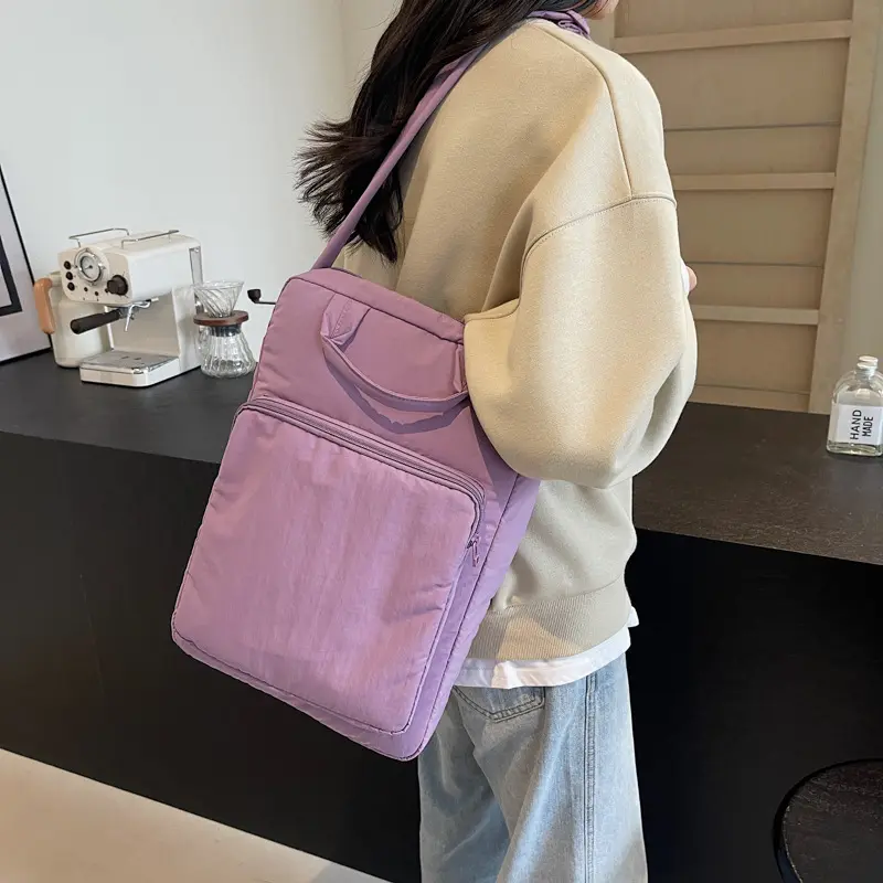 Tablet bag Simple nylon fabric bag Commuter women's shoulder bag Large capacity handbag Student class crossbody bag