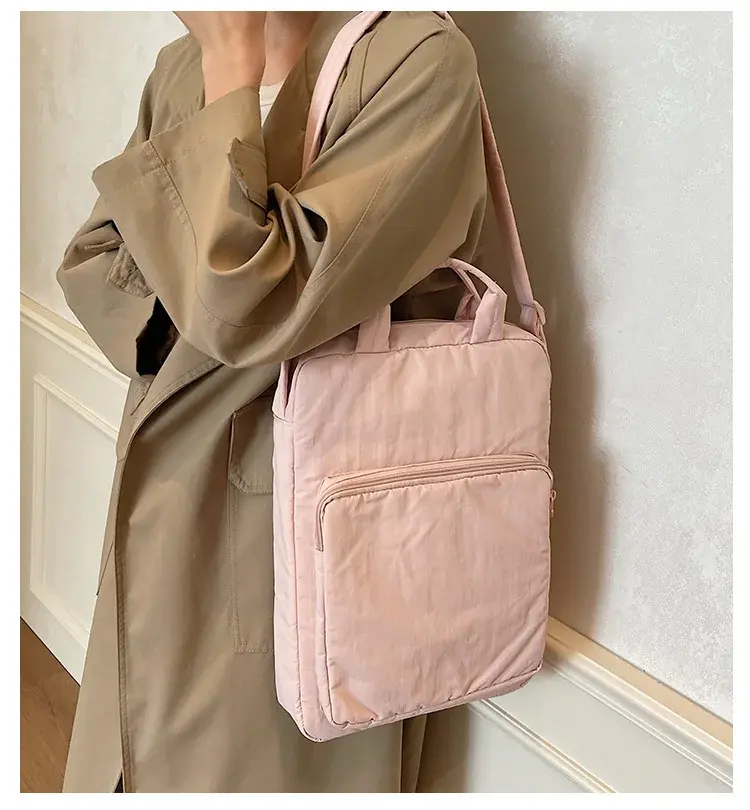 Tablet bag Simple nylon fabric bag Commuter women's shoulder bag Large capacity handbag Student class crossbody bag
