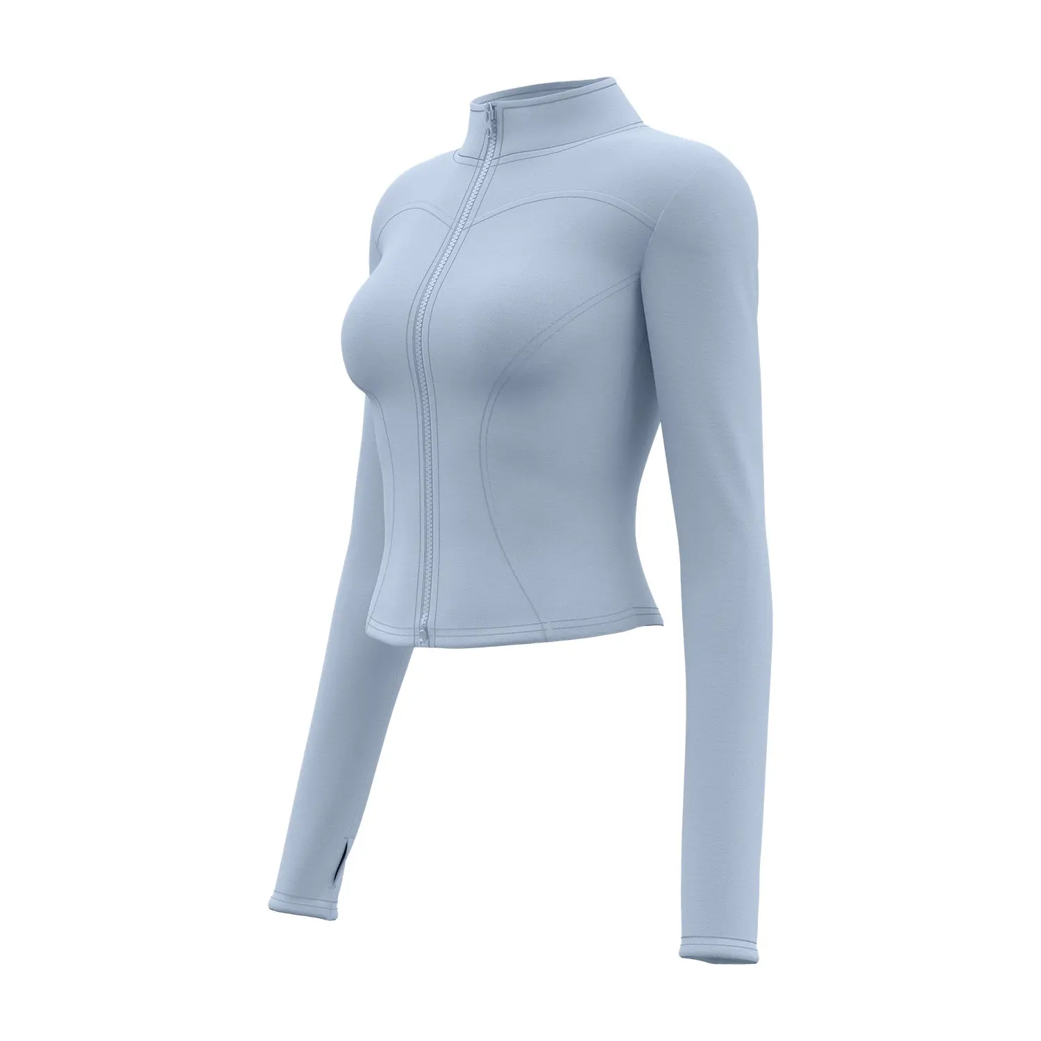 Juyitang high elastic yoga clothes outdoor running sports jacket thin fitness clothes yoga top long sleeve women