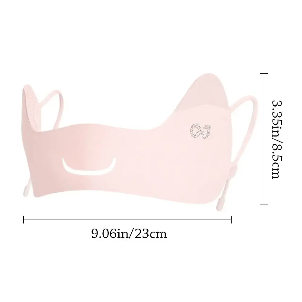 Summer Sun Protection Mask for Women Ice Silk Face Mask UPF50+ Breathable Face Shield for Golf Sports Canthus Protection
