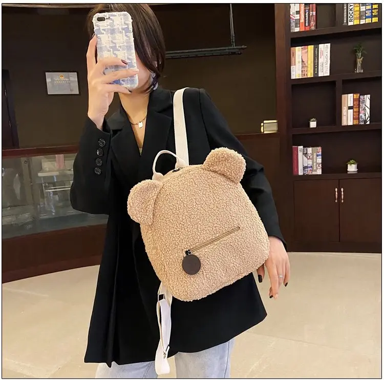 New plush bear children's bag popular cartoon fashion children's backpack backpacks  kids backpack