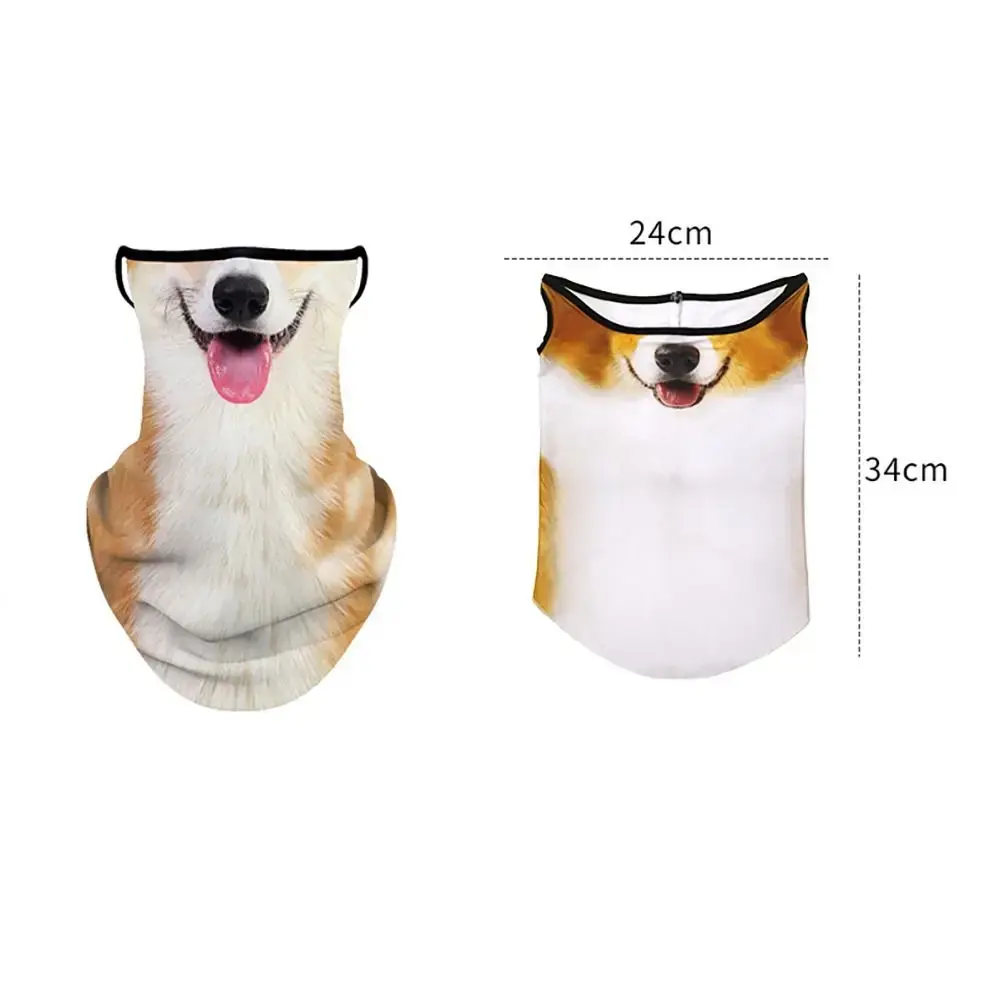 Summer lce Silk Breathable Bandana Cycling Running Scarf Riding Hiking Sports 3D Animal Face Mask Cover Scarf Neck Protection