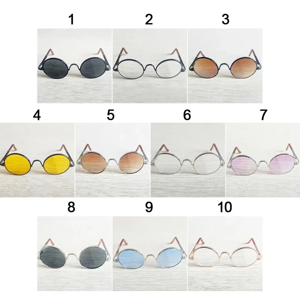8cm Glasses For 15~20cm Cotton Dolls Casual Wear Round Frame Doll Eyeglasses for 1/3 1/4 BJD Dolls for Blythe Doll Accessories