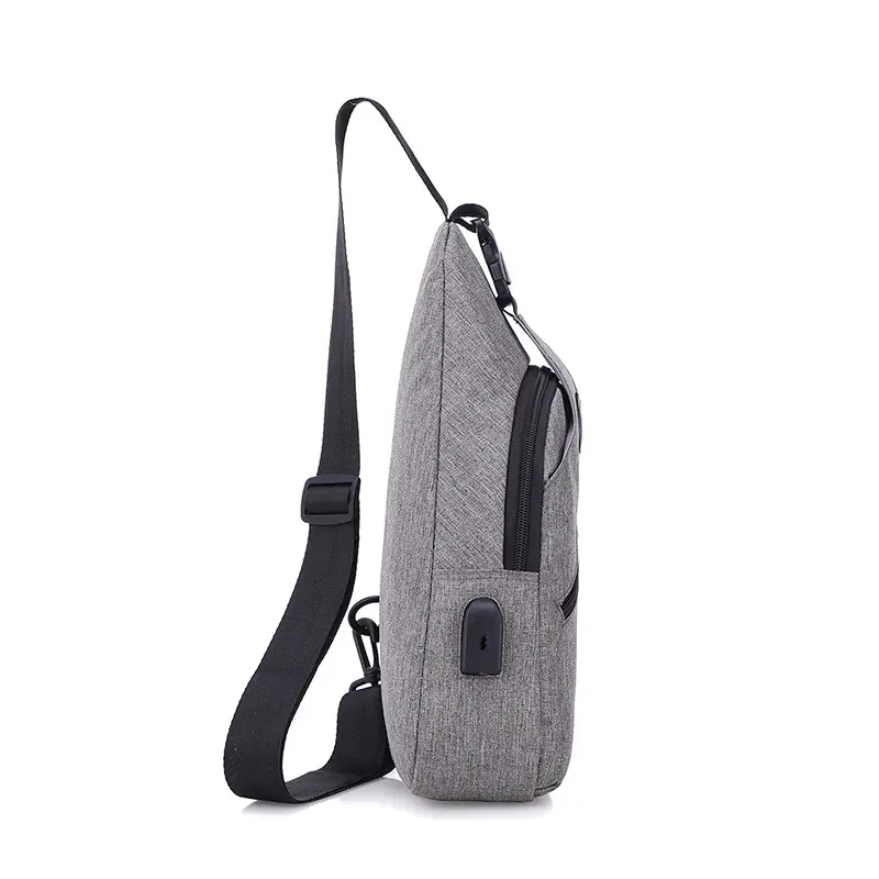 Breast bag canvas leisure bag outdoor backpack fashion bag men's shoulder messenger bag fanny bag men bag