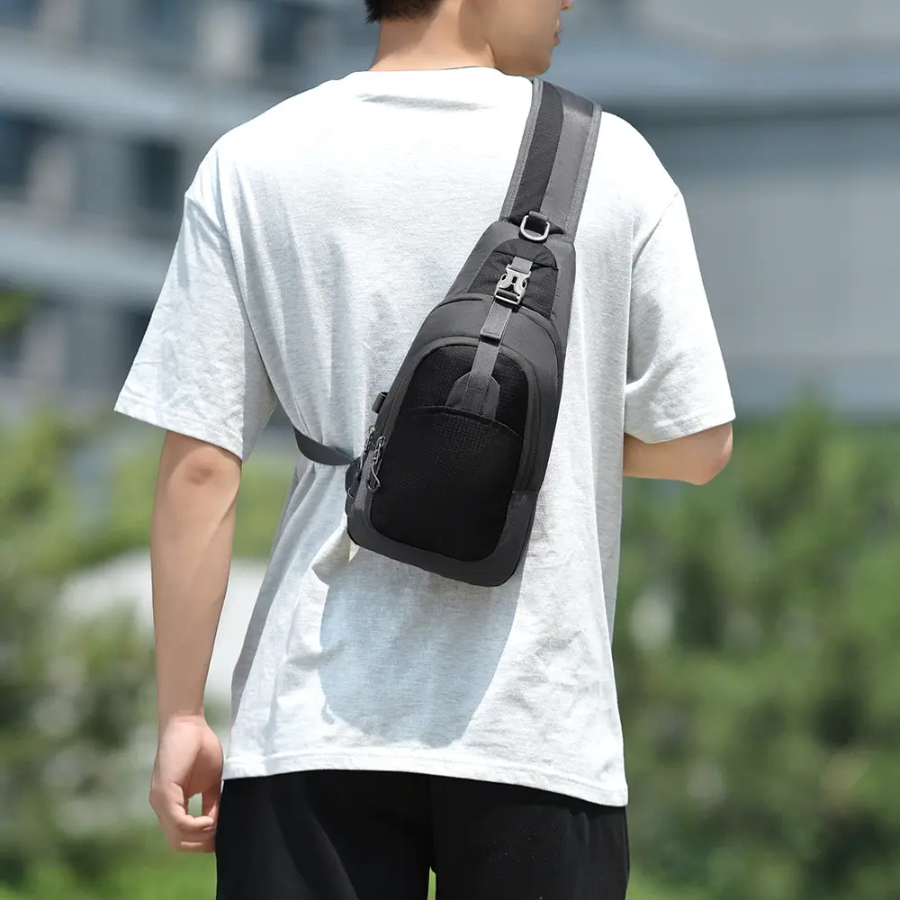 Breast bag men's daily versatile men's casual bag chest bag boys sports messenger bag commuter men bag