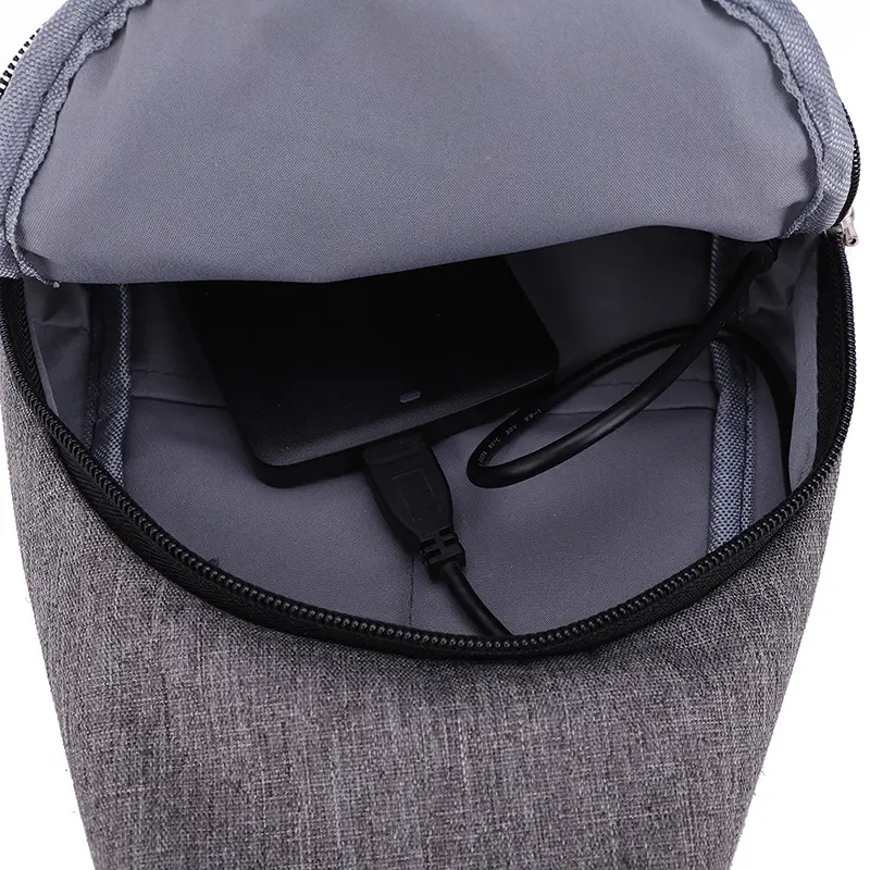 Simple men's breast bag backpack European and American trendy shoulder bag messenger bag youth small bag men bags