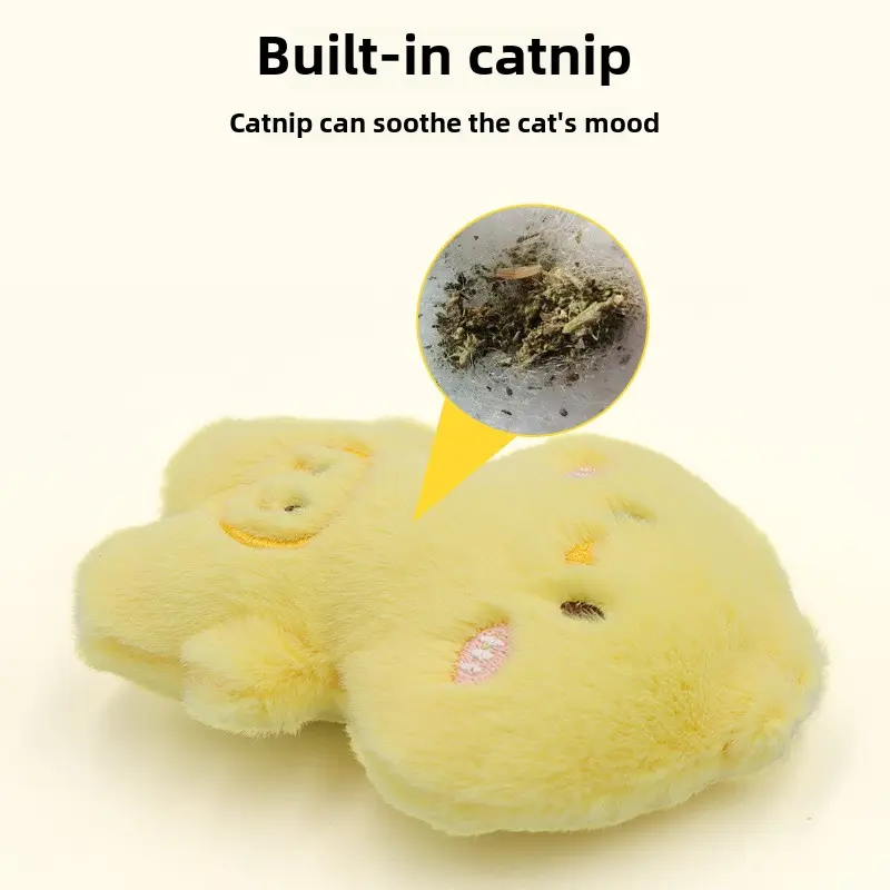 Pet supplies toys Plush cartoon animal shapes containing catnip cat toys Self-high bite cat toys