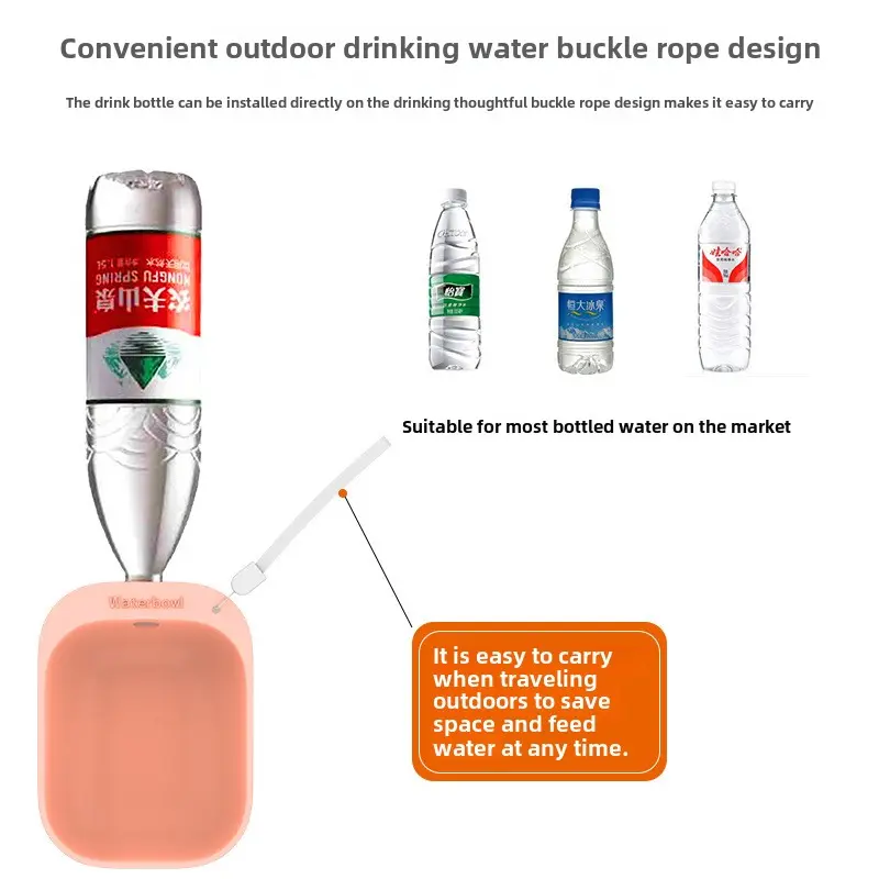 Pet water dispenser Portable doggy accompanying cup Non-wet mouth Outdoor pet water bottle for cats and dogs