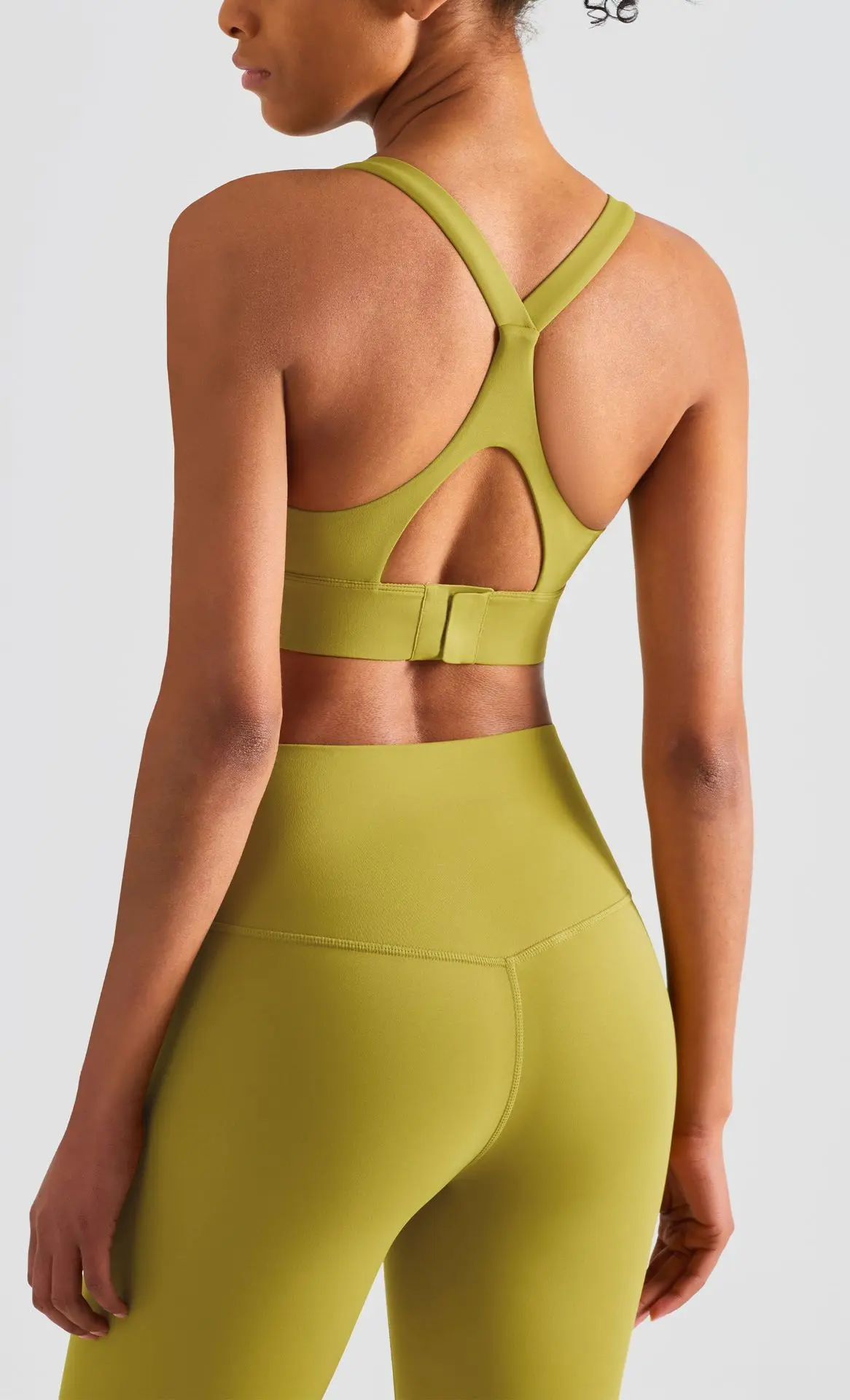 Sports bra shock absorption gathering yoga vest women's hollow top beautiful back fitness underwear summer sport bra yoga