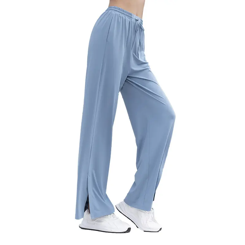 Juyitang sunscreen high-waisted wide-leg pants women's high elastic nude ice-sensitive anti-ultraviolet micro-pull sweatpants