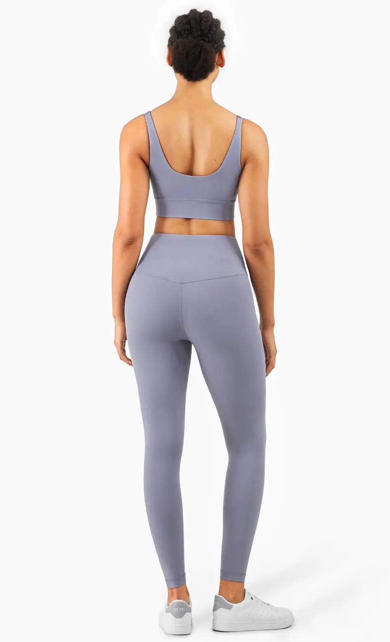 Naked sports bra deep V gather yoga underwear wide shoulder strap chest pad fitness beauty back vest outer wear women sport bra