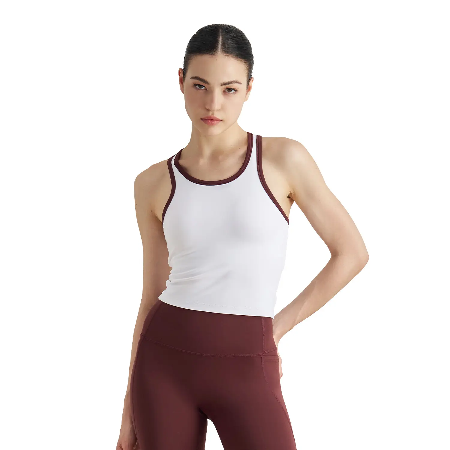 Yoga vest women with chest pad without steel ring I-shaped beautiful back sports bra gather fitness underwear yoga top
