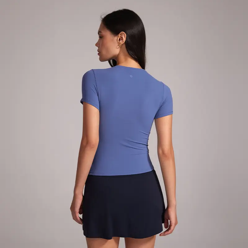 Strictly selected SNU nude light casual sports short-sleeved women's waist versatile yoga T-shirt running training fitness top