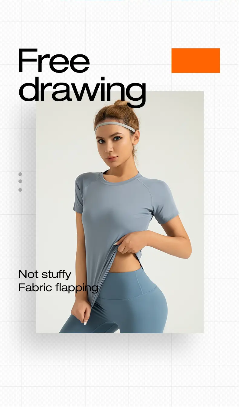 Juyitang Cross-border Zone Mesh Yoga Short Sleeve Sports Fitness Clothing Breast Shaping Breathable Sports T-Shirt Women