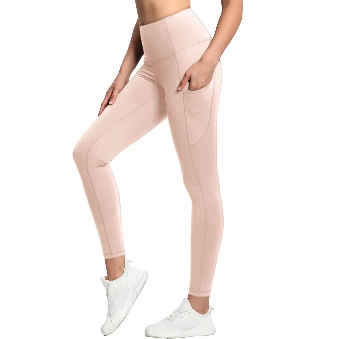 Traceless high-waisted yoga fitness pants Naked high-intensity training sports leggings yoga pants