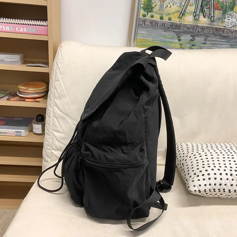 New travel bag trendy travel short drawstring lightweight backpack women portable fashion casual backpack men